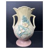 Hull Art W13-9½" Floral Double Handle Vase