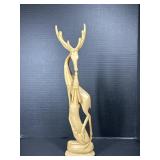 Carved Antelope Figurine Sculpture