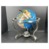 14 " Vintage World Globe on Metal Stand