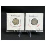 1911 & 1912 Barber Dimes
