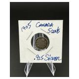 1905 Canada 5 Cents .925 Silver