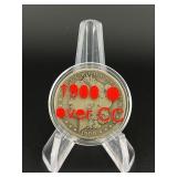 1900 O, O over cc Morgan Silver Dollar