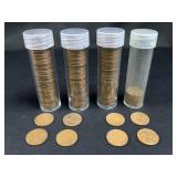 3 1/3 Tubes Of Lincoln Wheat Coins