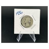 1936 Heavy Motto Washington Silver Quarters