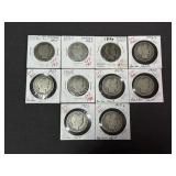 Silver Barber Half Dollars