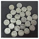 26 Silver Roosevelt Dimes