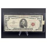 1963 Red Seal 5 Dollar Note