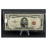 1953A Red Seal 5 Dollar Note