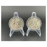 Walking Liberty Half Dollars 1935 and 1946