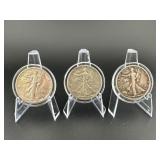 Walking Liberty Half Dollars 1934S, 1943, and 1946