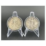 Walking Liberty Half Dollars 1936D and 1940