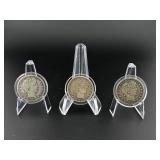 Barber Half Dollars 1912, 1909, and 1912D