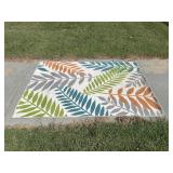 Tropic Palm Tree leaf Pattern Rug
