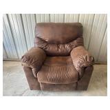 Faux Leather Brown Recliner