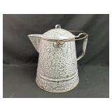 Large Gray Enamel Kettle