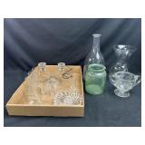 Glass Vases, Candle Stick Holder, and More