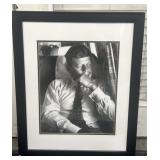 Framed Black & White John F. Kennedy Portrait