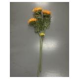 Two fake giant sunflowers