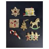 Christmas brooches