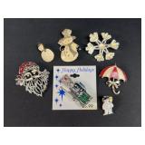 Christmas brooches