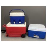 Igloo and Rubbermaid coolers