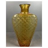 Amber glass vase