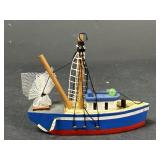 Small Wooden Boat Model