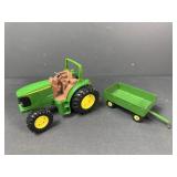John Deere Ertl Tractor and pull behind Bucket
