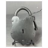 Antique Style Railroad Padlock w/ Keys