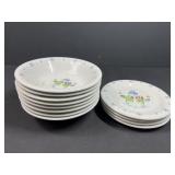 Snowman plates and bowls