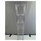 Chrome 6-Tier Wire Shelving Unit with Hooks