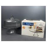 Anchor Hocking Cake plate