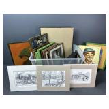 Framed clown prints and more