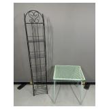 Metal shelf and table
