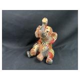 Patriotic Patchwork Sitting Elephant Statue