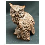 Red Mill Wooden Owl figurine