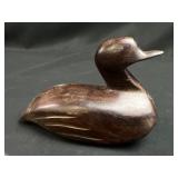 Carved Wood Duck Figurine