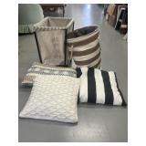 Rae Dunn basket, pillows and more