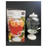 2.5 gallon Glass beverage dispenser