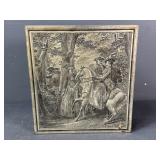 Embossed Metal Horse & Rider Trinket Box