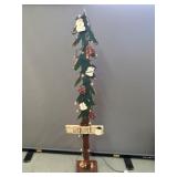 Lighted Wooden Christmas Tree Decoration
