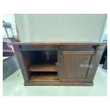 Farmhouse Style Wood TV Console with Sliding Door