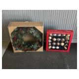 Christmas Wreath & Ornaments