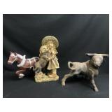 Ceramic bull figurine and more