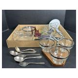 Silver plate and more glassware