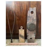 Large Antique Flower Frog, Rug Beater, and More