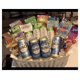 Beer, lotto tickets and snacks