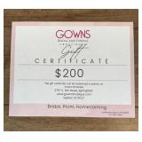 Gowns Bridal & Formal Boutique $200 Gift Card