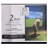 Irons & Oak 2 hours indoor golf/sports simulator