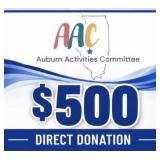 Auburn Activities Committee ï¿½ $500 Direct Donation